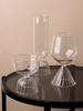 Colorful Vertical Grain Modern Bouquet Waist Glass Vase - Ice Cream Bowl Water Cup Champagne Cocktail Test Tube Wine Glasses