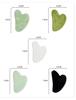 5-Color Option Heart-Shaped Jade Gua Sha Scraping Board Facial Massage Tool - Black White Green Blue - Scraping Massager