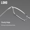 LOHO Ultra-light Titanium Anti-Blue Light Square Frame Glasses