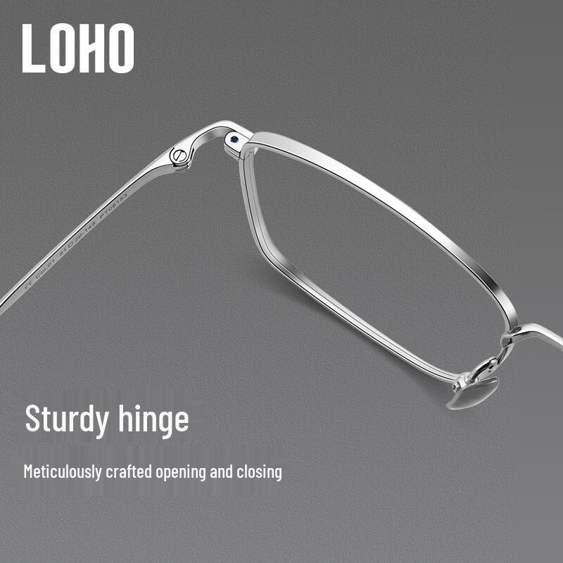 LOHO Ultra-light Titanium Anti-Blue Light Square Frame Glasses