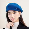 New Three Dimensional Shaped and Elegant Autumn and Winter Beret Women's Versatile Wool Octagonal Hat Showing Face Little Retro Painter Hat