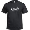 Love Guns Second Amendment Pro Gun Conservative Blue Line Cotton Black T-Shirt