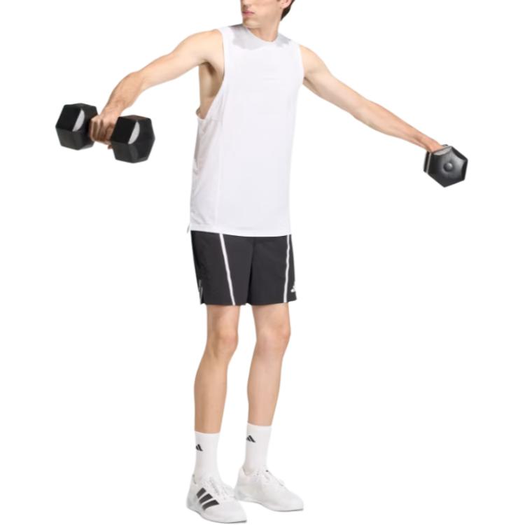 Adidas Les Mills Logo Round Neck Slim Fit Sleeveless T-Shirt Men tops KS5926