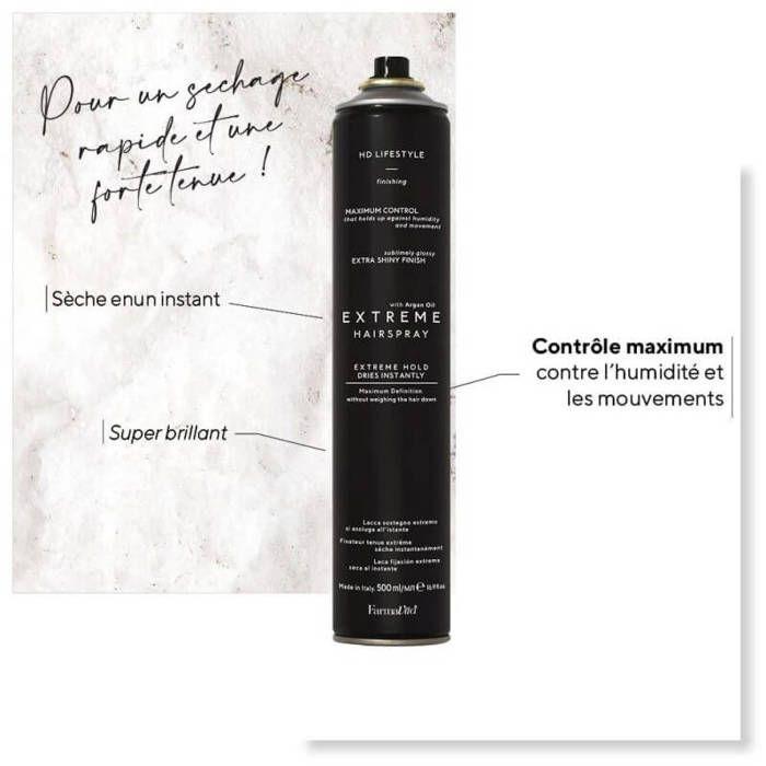 Laque - FARMAVITA - HD LIFE STYLE - 500ml - Fixation Extrême - Tous types de cheveux
