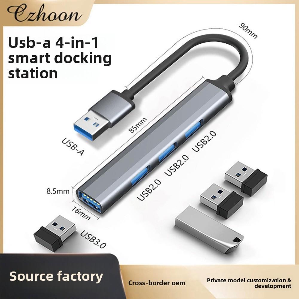 Type C Aluminum Alloy USB 3 0 Hub with Switch Laptop Docking Station Multi Port Expander for MacBook PC Accessories