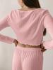 European & American Autumn/Winter Cotton-Blend Knitted Long Sleeve & Pants Set