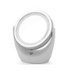 Makeup Mirrors Intelligent Multifunctional Dimmable Led Desktop Switch Touch Rotating Double Sided Mirror Silver