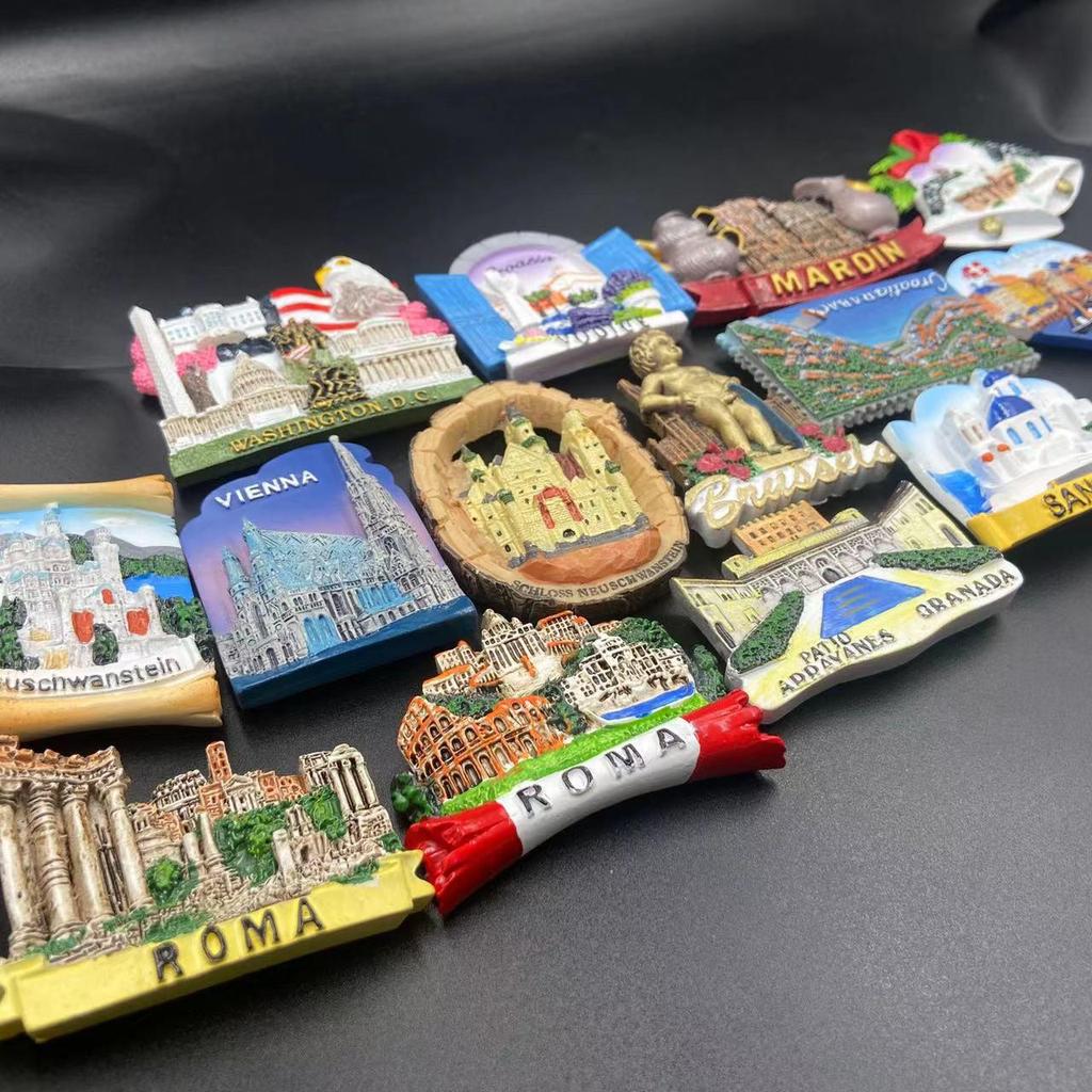 Scenic Building Souvenir Magnets: Cultural Craft Decorations & Collectible Gifts