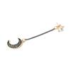 New Arrival Korean Earings Modish Star Moon Fashionable Jewelry Asymmetric Black Long Ear Studs Drop Pendientes Tassel Nuptial Bridal Earings