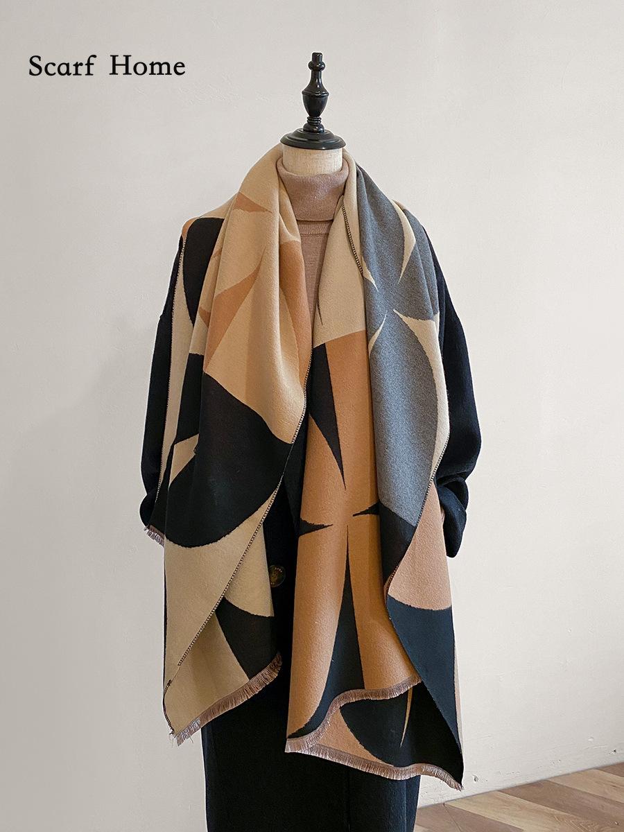 

Высококачественные роскошные кашемировые шарфы, утолщенный теплый шейный шарф для женщин