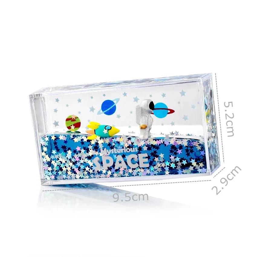 

Астронавты Жидкий Дрифт Корабль Креативная Плавающая Галактическая Лодка Бутылка Украшения для Гостиной Домашний Орнамент Настольные Аксессуары