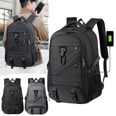 Men's Water-resistant Travel Backpack with Shoe Compartment - Large Capacity for Business and Commuting
