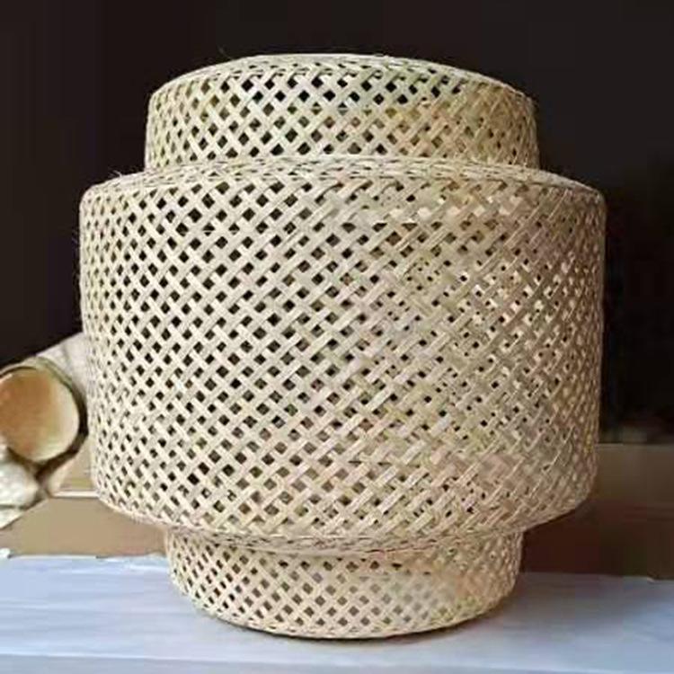 

Бамбуковый плетеный желтый фонарь: Люстра в китайском стиле «три в одном» для чайных, ресторанов или вестибюлей, ручное плетение 30x36 cm как