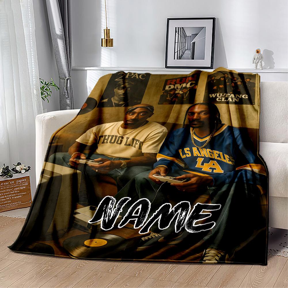 Retro Legends Customize Your Name Blanket Lightweight Customizable Blanket Comfortable for Office Seaside Livingroom Couch Four Seasons Universal