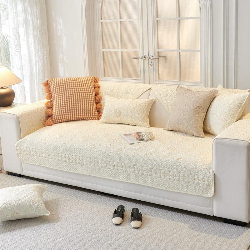 Thicken Cotton Sofa Cushion Cover Sofa Towel Mat Non-slip Couch Mat for Living Room L Corner Sofa Towel Seat Pad Home Protection