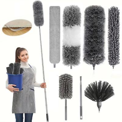 Microfiber Duster with Extension Pole, Extendable Gap Dust for Cleaning High Ceiling Fan, Interior Roof, Cobweb, Blinds, Furniture Gap Dust