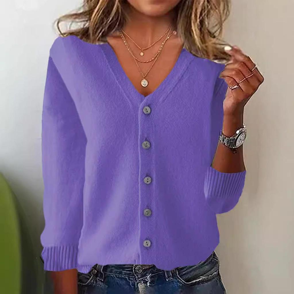Women's Plus Size Long Sleeve Cardigan - Spring/Summer Lightweight Sweater Jacket