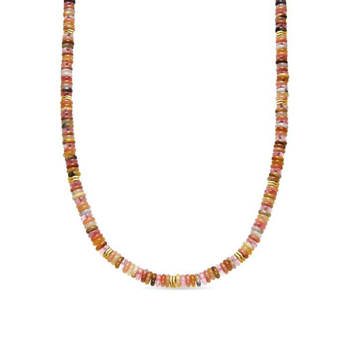 Collier - LUXENTER - Onisu - Finition or jaune 18 carats - Pierres naturelles multicolores - Motif céleste