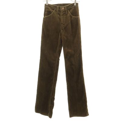80s Old Corduroy Pants W26 Brown Women Used