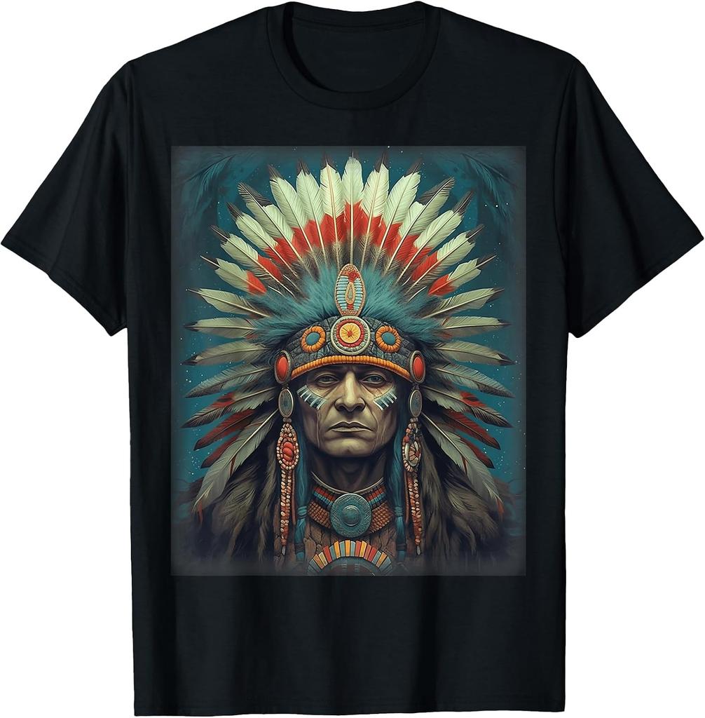 Native American Inspired Headdress Art Unisex T-Shirt