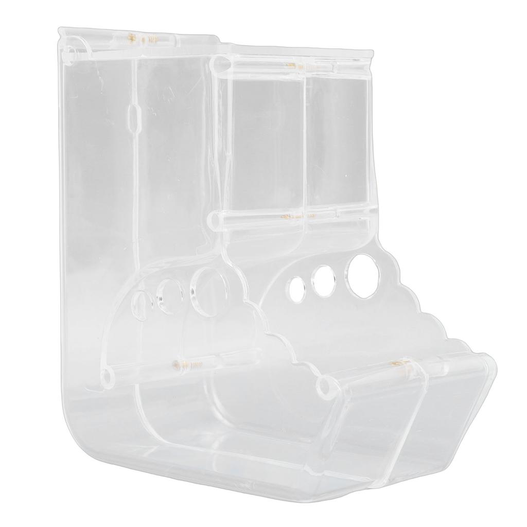 Automatic Hamster Feeder Clear Plastic Anti Tipping Pet Food Dispenser for Squirrel Hedgehog Guinea Pig ZS 02