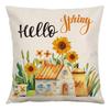 Pillow Farm Sunflower Pillow Cover Happy Summer Thanksgiving Car Waist Support Cushion Home Pillow Cover
