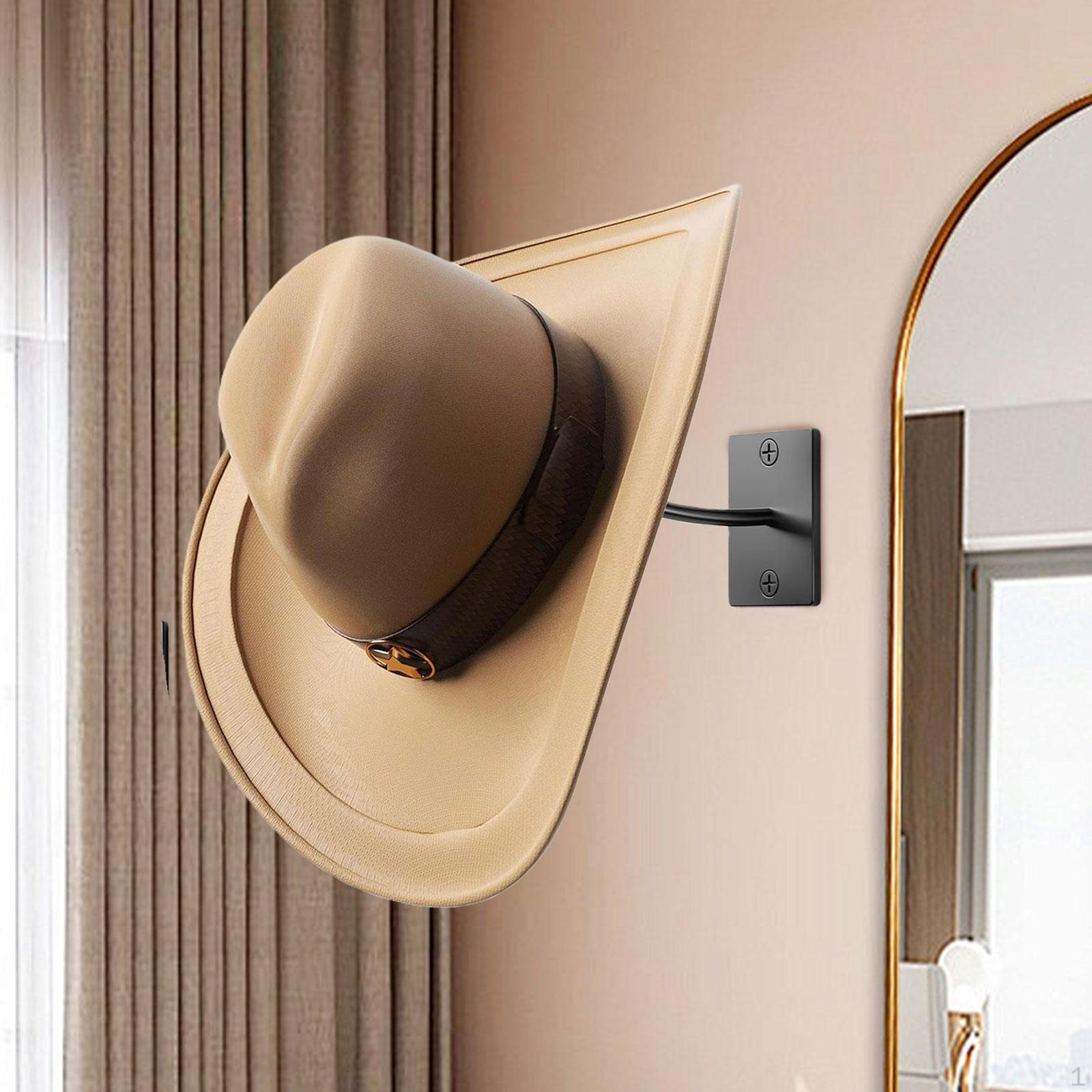 

Cap Rack Holder Wall Mount Modern Cowboy Hat Hanger Helmet for Living Room Bedroom Entryway