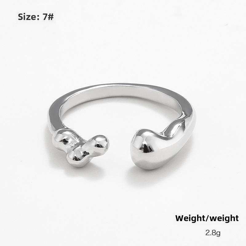 Kenjie INS Irregular Alloy Personality Ring for Women - European and American Open Design, Autumn/Winter Collection.