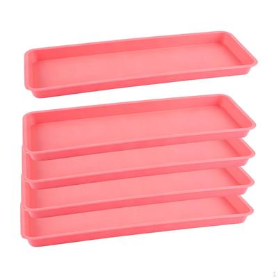 5 Pieces Planter Saucers Flowerpots Trays Rectangular Plant Drain Drip for