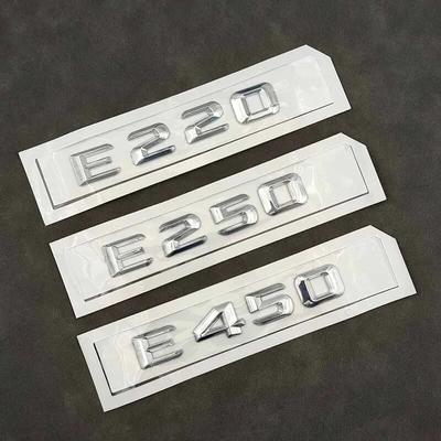 ABS 3D chromová písmena pro samolepky na auto Mercedes Benz E220 E250 E320 E450 W212 W213 Znak zadního kufru Odznak Logo Příslušenství