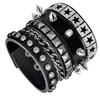 3 Pcs Punk Bracelets, Rock Style Bracelets, Hip-Hop Studded Bracelet Goth Bracelets Punk Studded