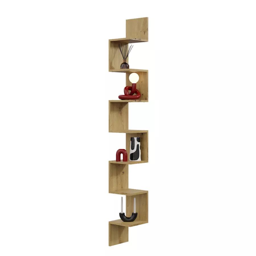 Modern Maxi Hanging Corner Shelf - 202cm black