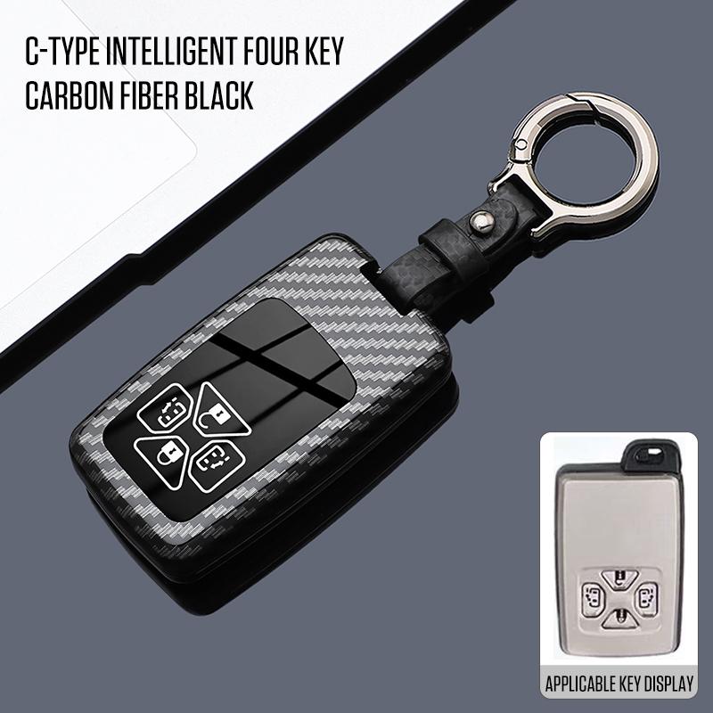 2 3 4 5 Buttons ABS Carbon Style Car Key Case Cover Fob for Toyotay Alphard Vellfire Previa Estima Isis Noah Voxy Tarago Yaris