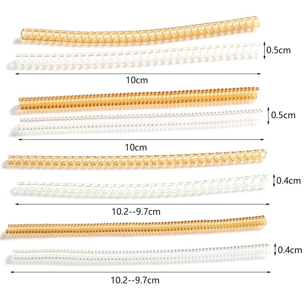 8 Stück Unsichtbarer Ringgrößenversteller, Elastisches Federseil & Gummipad für lockere Ringe, Harzbefestigungselement, Universelle Passform