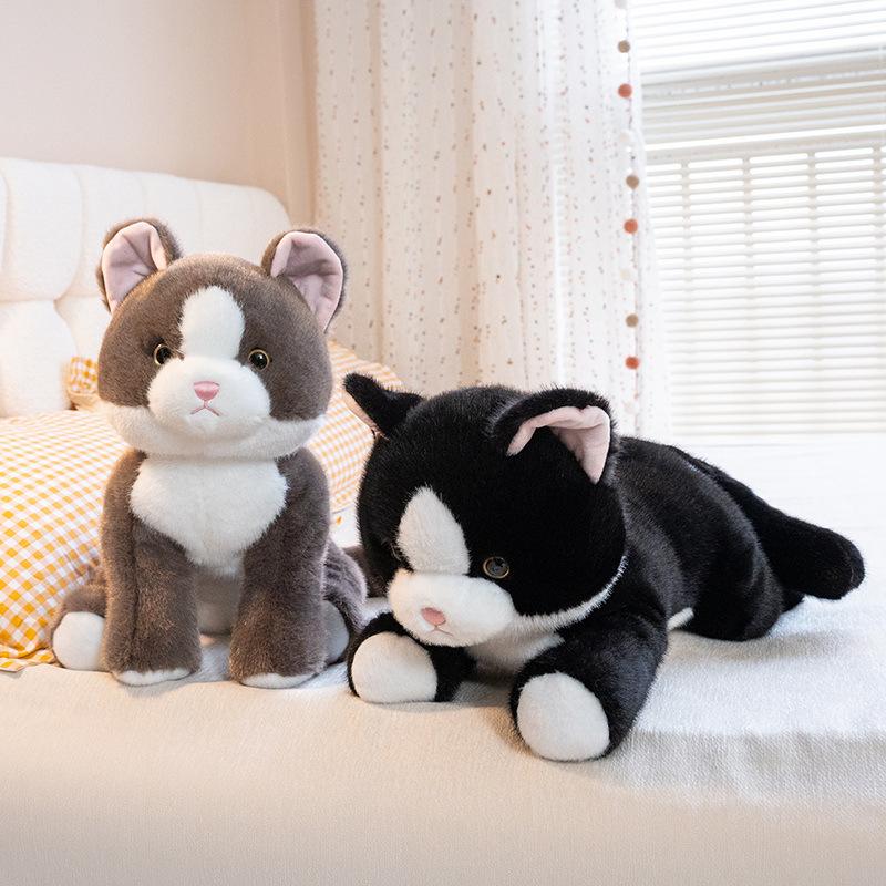 Cute Simulation Three-Flower Cat Doll Plush Toy Small Flower Cat Kitten Doll Children'S Company Soothing Cloth