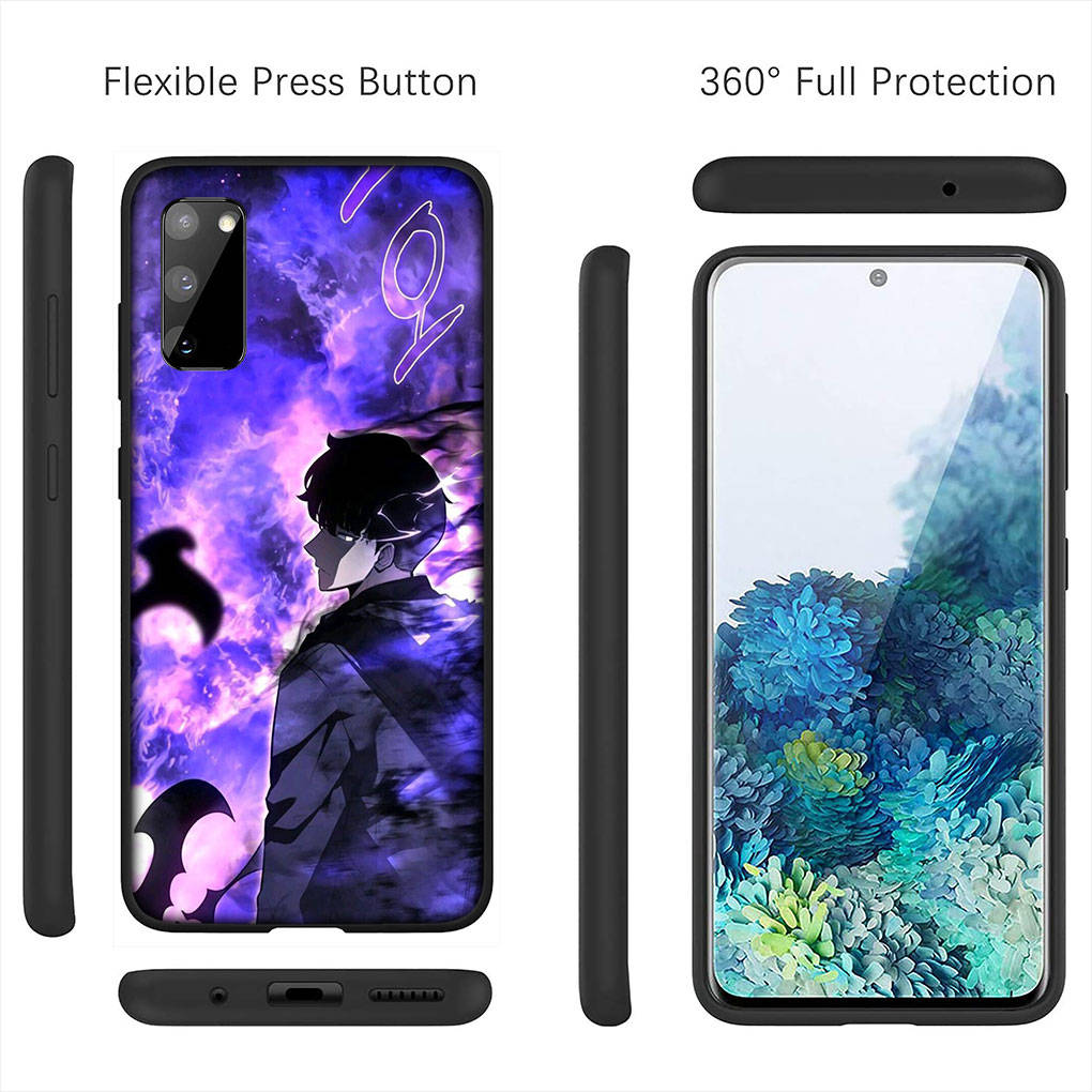 for Samsung Galaxy S24 S23 iPhone 16 15 14 Xiaomi Redmi Note 13 12 11 10 9 Pro Max X XR Case Cartoon Sung Jinwoo Solo Leveling Arise OPPO Huawei Cover