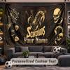 Wall Hanging Tapestry Custom NameScorpions Pattern Personalized Printed Fabric Wall Decor