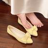 2026 New Ladies' Versatile Temperament Pointed Bow Flat Shoes Spring Summer New Fashionable Elegant Comfortable Dress Flat Shoes