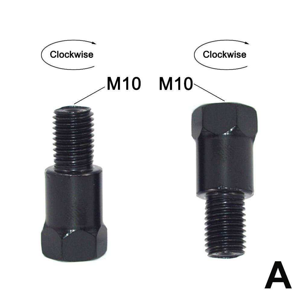 Black Motorcycle 32MM M10 8MM M8 Rearview Mirrors Adapters Conversion Bolt Clockwise Anti-clock Right Left Thread