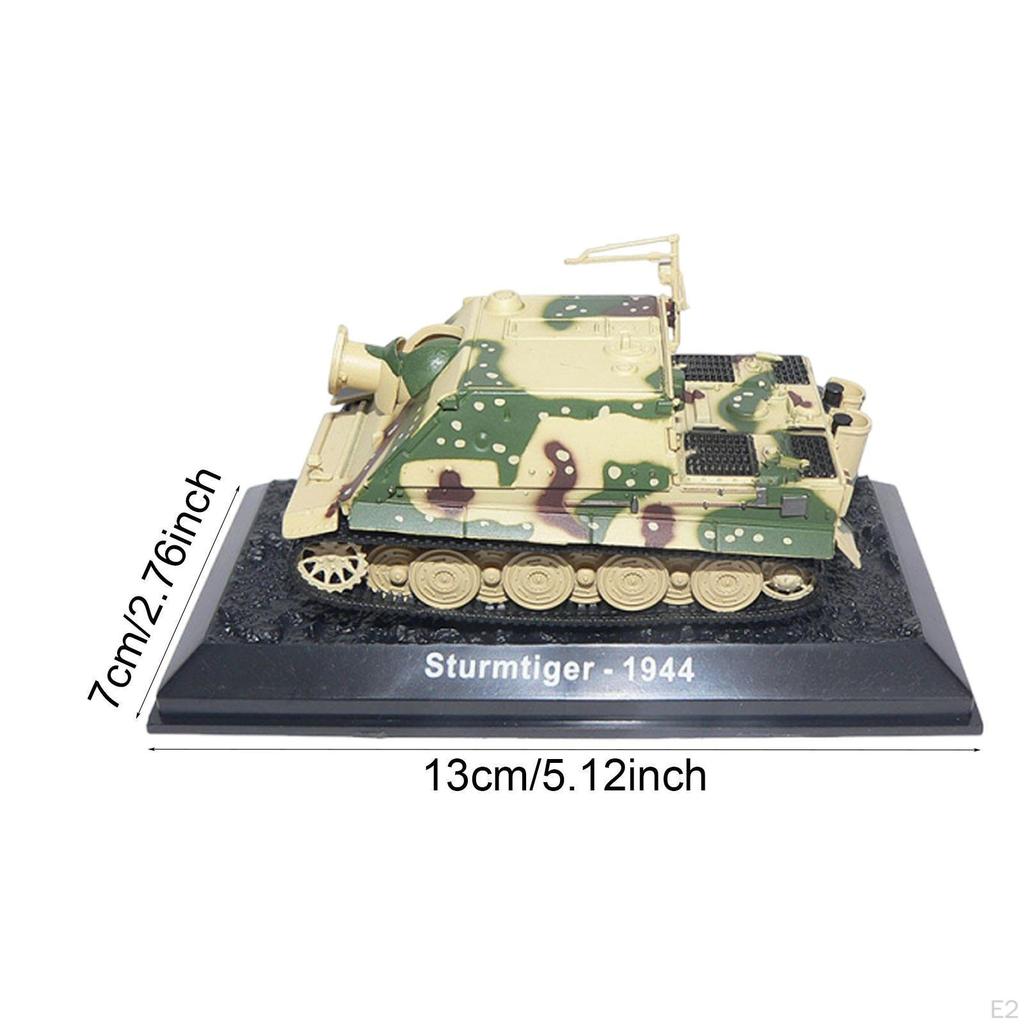 RC Tank Remote Control Model Toy 1/72 Collection Gift Sturdy Home Table Decor Accessory Metal