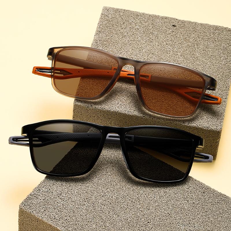 Men TR Ultralight Photochromic Reading Glasses Unisex Women HD Presbyopia Eyewear Vintage Discoloration Sunglasses 0 To +4.0