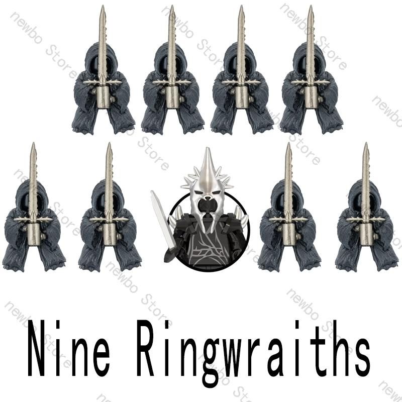 

HN576 Medieval Lord of Rings Series Nine Ringwraiths Assembling Small Particle Building Blocks DIY Bricks Toys