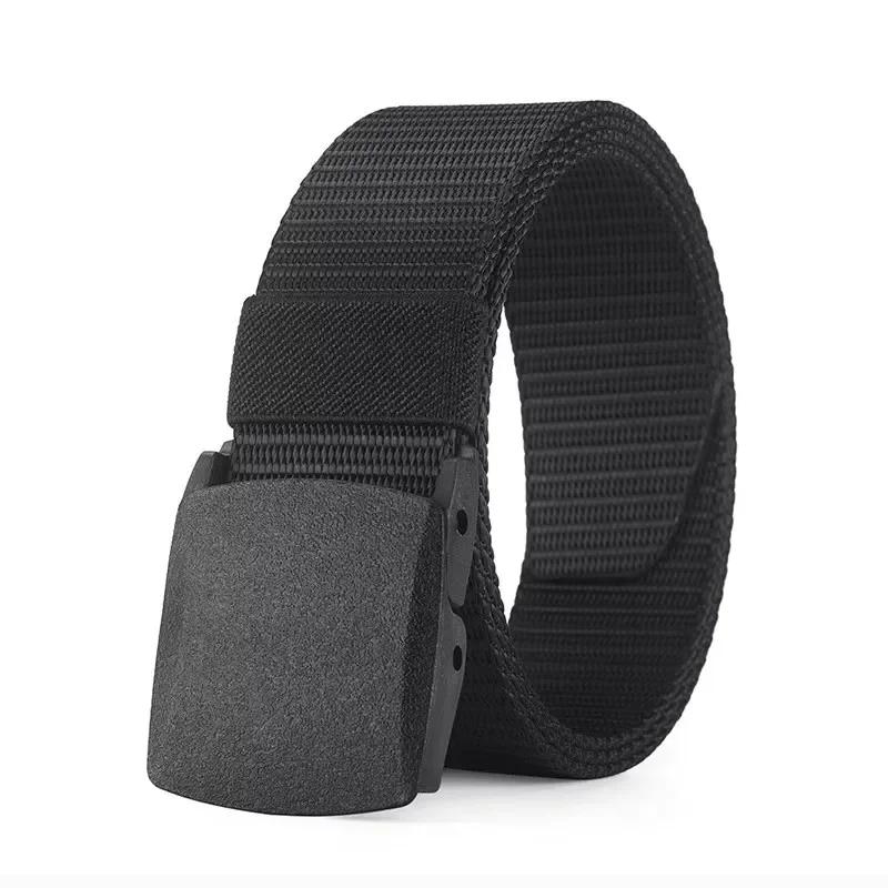 Nylon Belt Automatic Buckle Outdoor Multifunctional Tactical Canvas Belts Light Comfortable Non-metal Belt