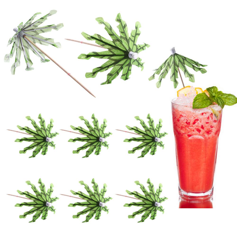 Tropical Eco-friendly Toothpick Paper Umbrella Cocktail Skewer Fancy Sticks Appetizers Picks