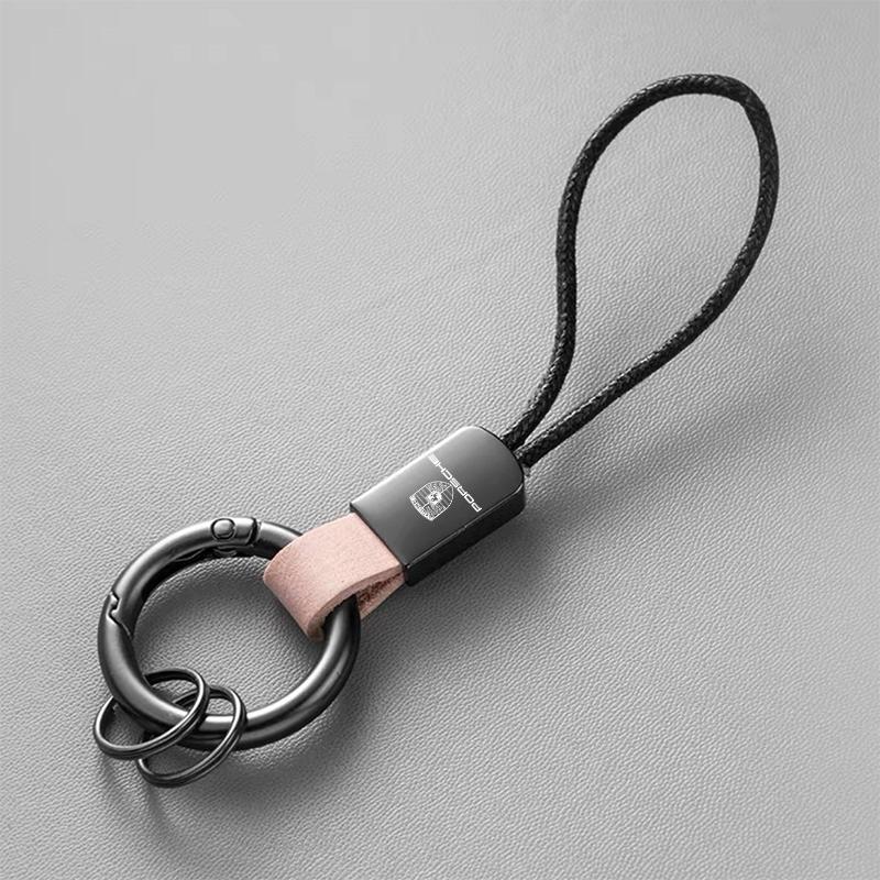 

Fashion Car Keyring Key Chain Pendant Gift Keychain Accessory For Porsche Panamera Macan 911 718 Taycan Boxster Cayman 918 Pajun розовый