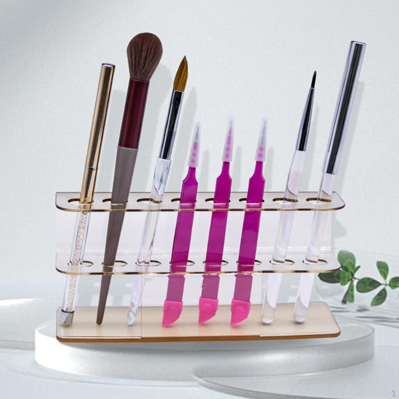 

Тримач для щипців для вій Стелаж для демонстрації на 8 отворів Прозорі інструменти для нарощування Зберігання для кавовий