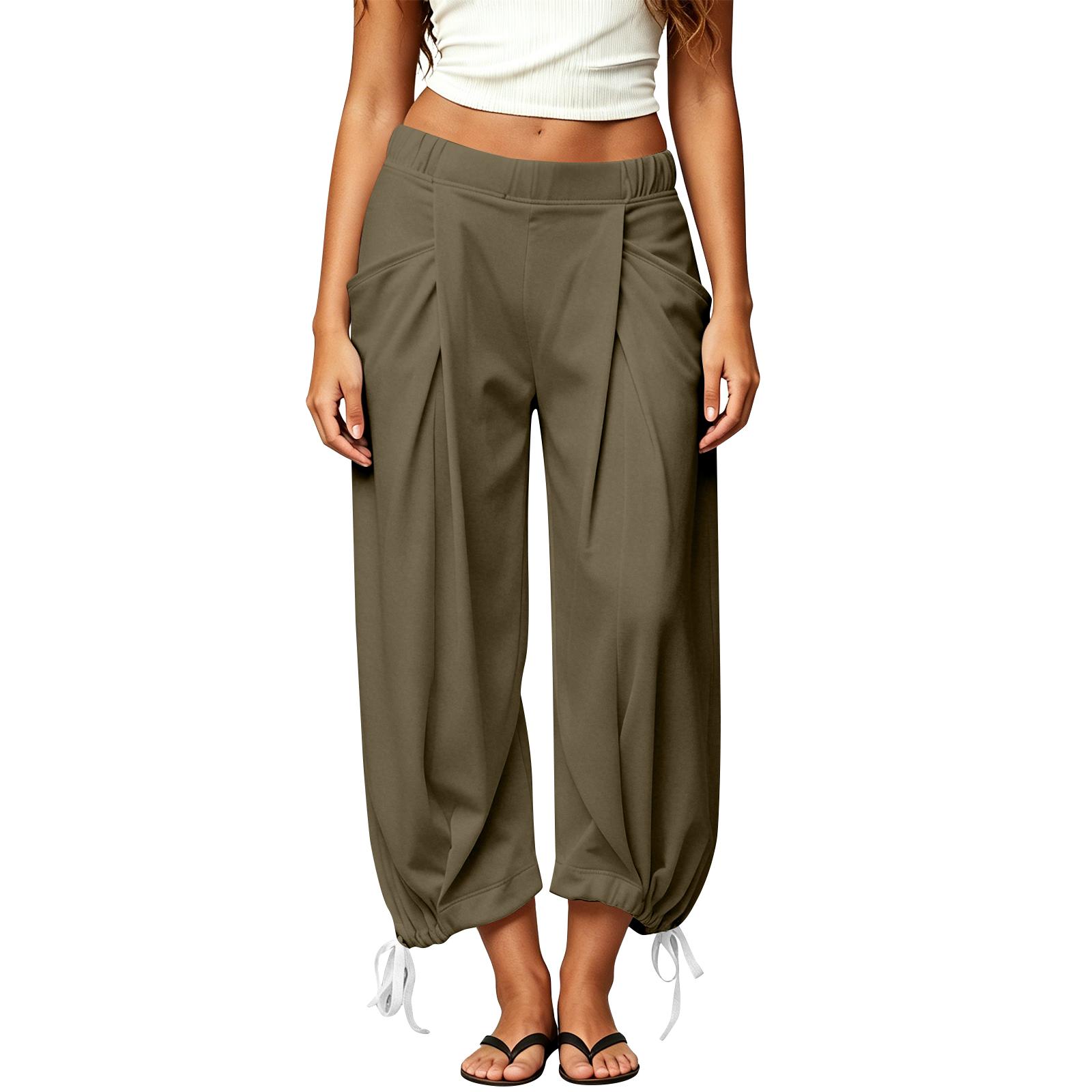 Women s High-Waisted Pocket Casual Sweatpants S