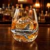 Handgefertigtes Künstlerisches Glasware Oktopus Glasbecher, 350ml Stielloses Weinglas, Wal Delfin Schildkröte Lebendiges Tentakel Design Becher Meeresbewohner Trinken