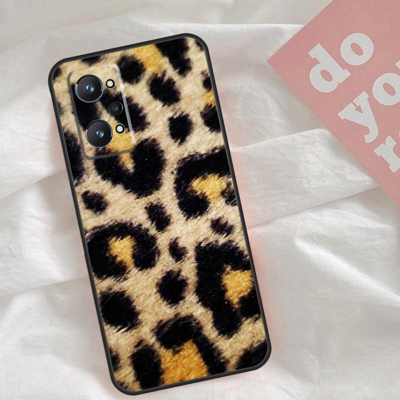 Tan Leopard Case For Realme GT7 Pro GT6 C75 C65 C67 C61 C53 C55 C51 C35 C63 C71 15 11 12 13 14 Pro Plus