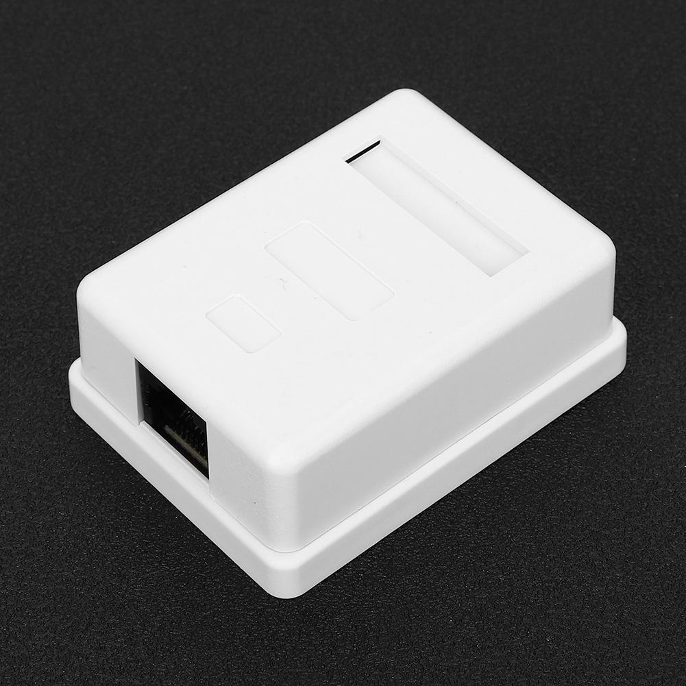 2pcs RJ458P8C CAT6 Single Port Networks Wiring Surface Mounted Desktop Information Junction Box